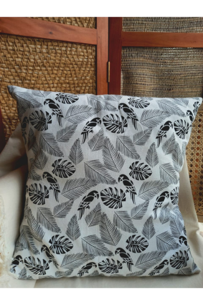 Cushion Cover - Monochrome Parrots